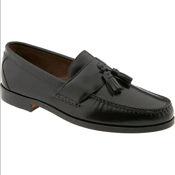 Allen Edmonds Stowe Tassel Loafers Black Leather Made in USA Mens Size 12 ALLEN EDMONDS USA STOWE BLACK CALF LEATHER TASSEL LOAFERS  main image 3